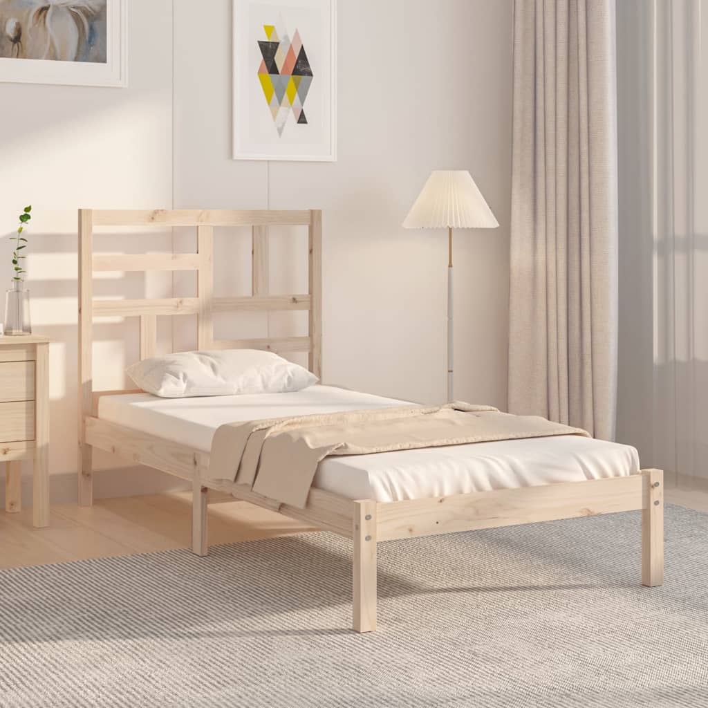 Bedframe massief hout 75x190 cm is nu te koop bij PeponiXL, paradijselijk wonen!