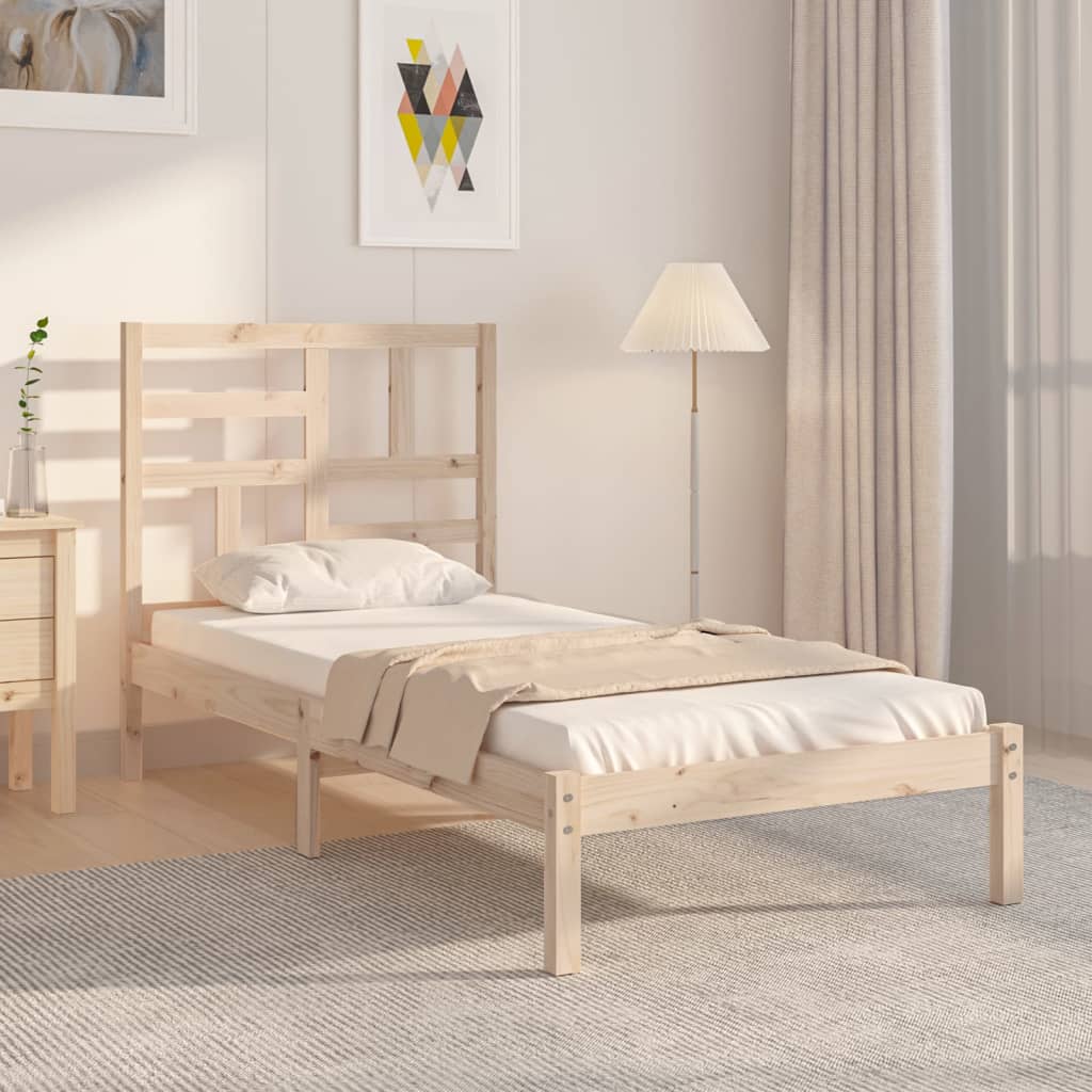 Bedframe massief hout 90x190 cm is nu te koop bij PeponiXL, paradijselijk wonen!