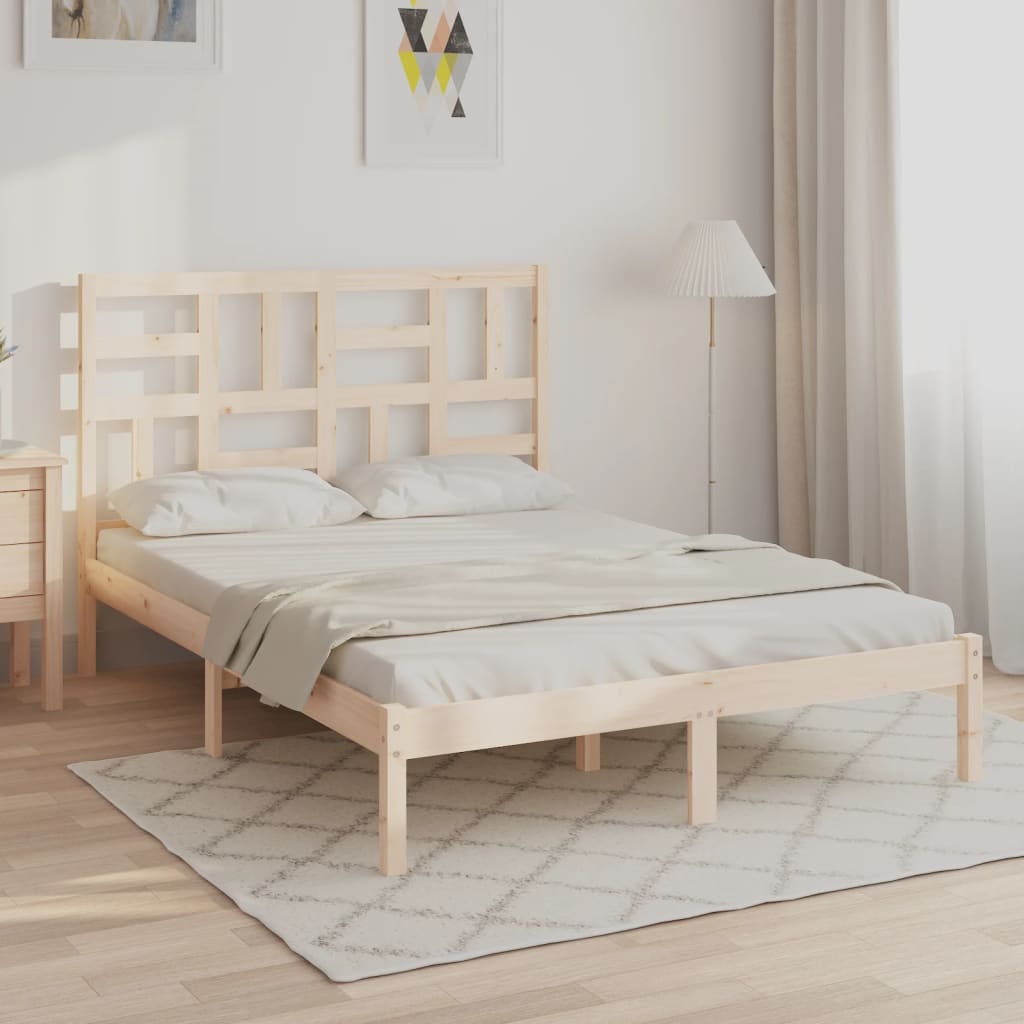 Bedframe massief hout 135x190 cm is nu te koop bij PeponiXL, paradijselijk wonen!