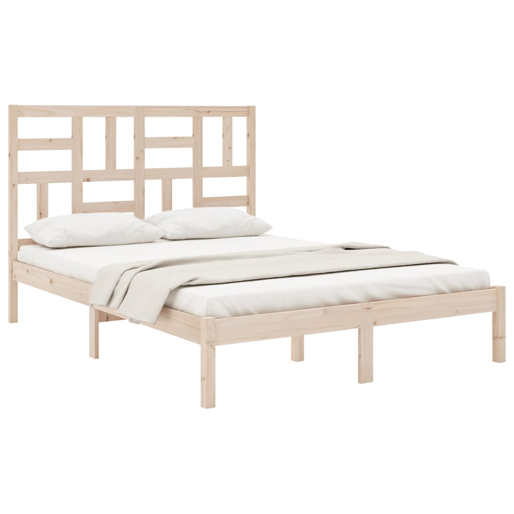 Bedframe massief hout 140x190 cm is nu te koop bij PeponiXL, paradijselijk wonen!