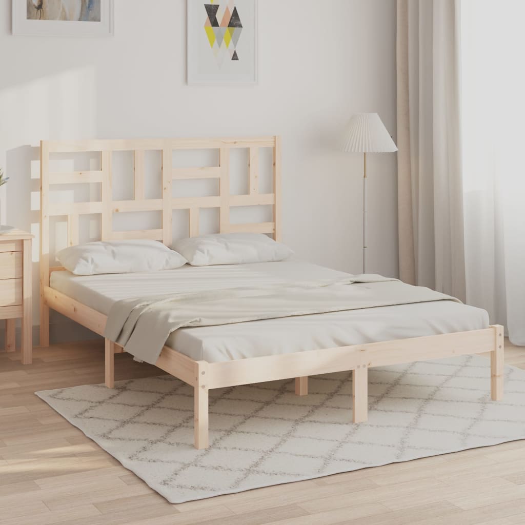 Bedframe massief hout 140x190 cm is nu te koop bij PeponiXL, paradijselijk wonen!