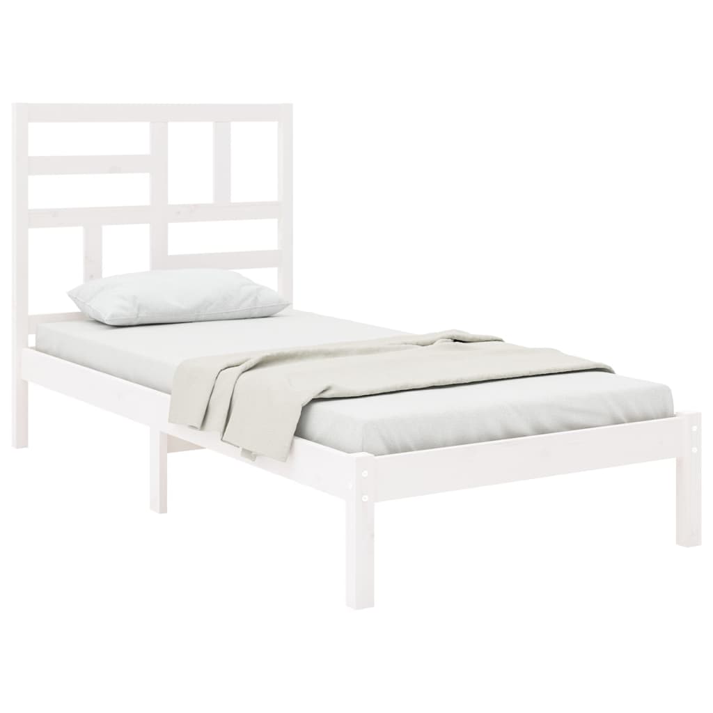 Bedframe massief hout wit 100x200 cm is nu te koop bij PeponiXL, paradijselijk wonen!