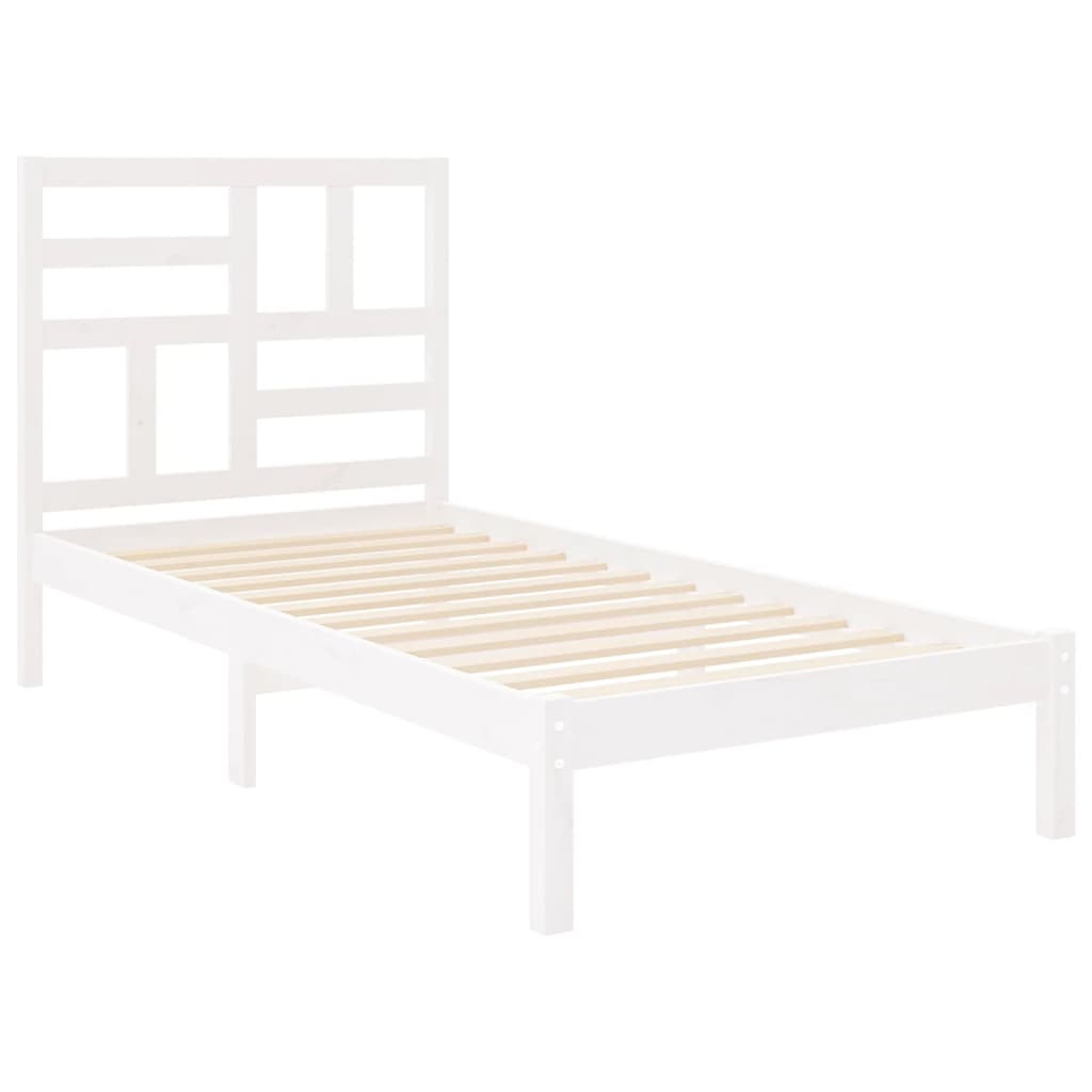 Bedframe massief hout wit 100x200 cm is nu te koop bij PeponiXL, paradijselijk wonen!