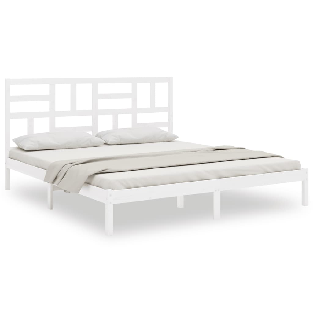 Bedframe massief hout wit 180x200 cm is nu te koop bij PeponiXL, paradijselijk wonen!
