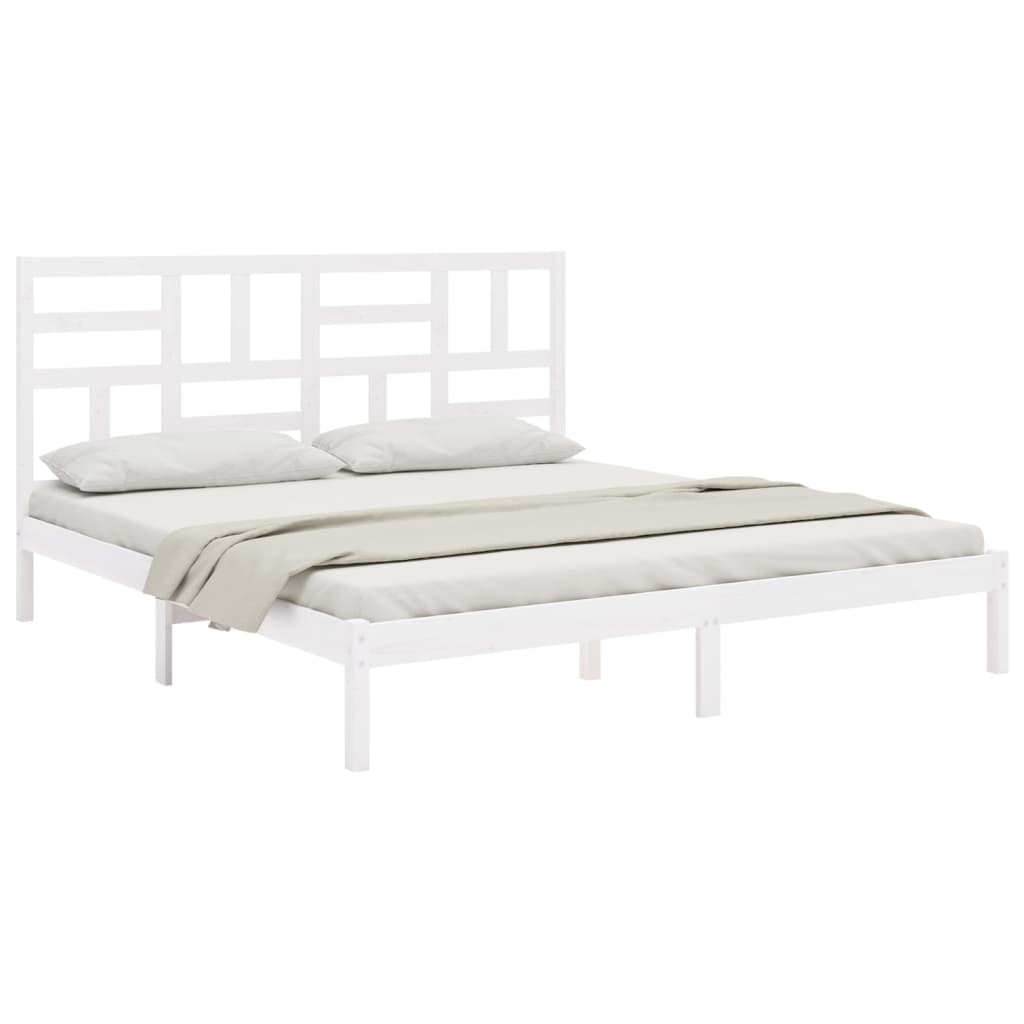 Bedframe massief hout wit 180x200 cm is nu te koop bij PeponiXL, paradijselijk wonen!