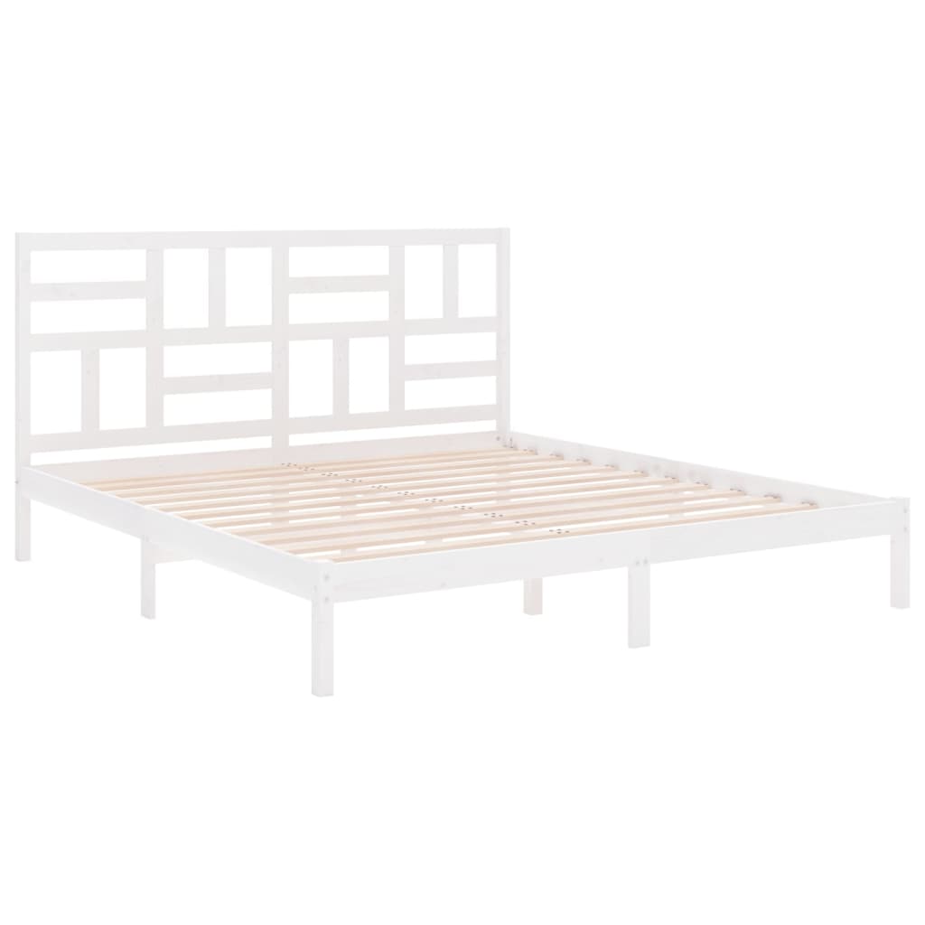 Bedframe massief hout wit 180x200 cm is nu te koop bij PeponiXL, paradijselijk wonen!