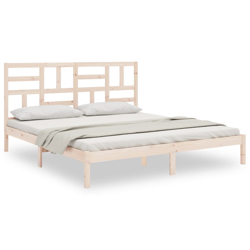 Bedframe zonder matras massief hout 200x200 cm is nu te koop bij PeponiXL, paradijselijk wonen!