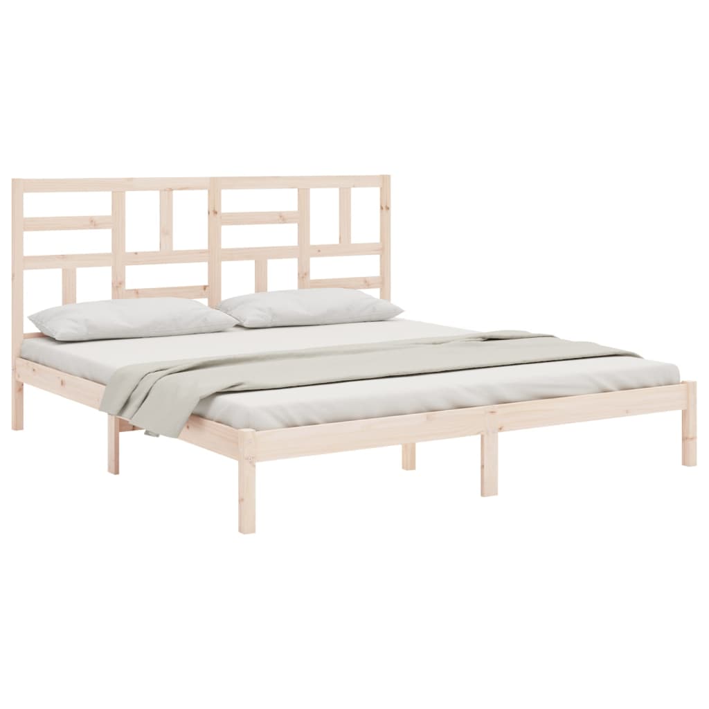 Bedframe zonder matras massief hout 200x200 cm is nu te koop bij PeponiXL, paradijselijk wonen!