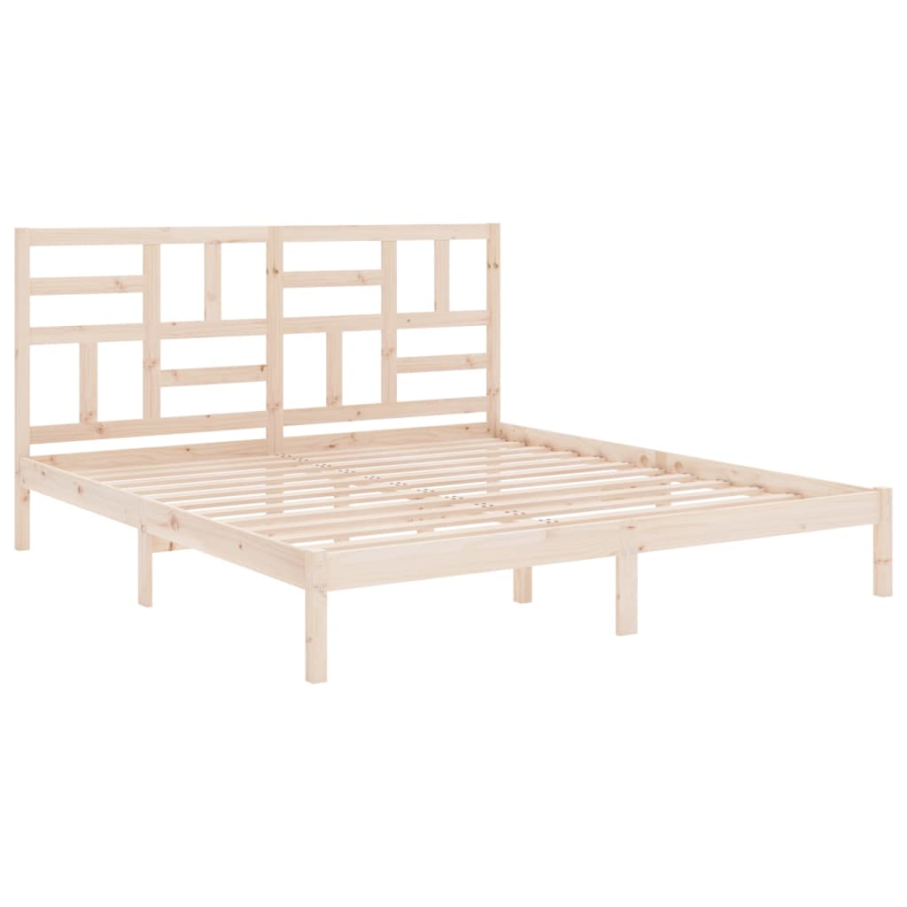 Bedframe zonder matras massief hout 200x200 cm is nu te koop bij PeponiXL, paradijselijk wonen!