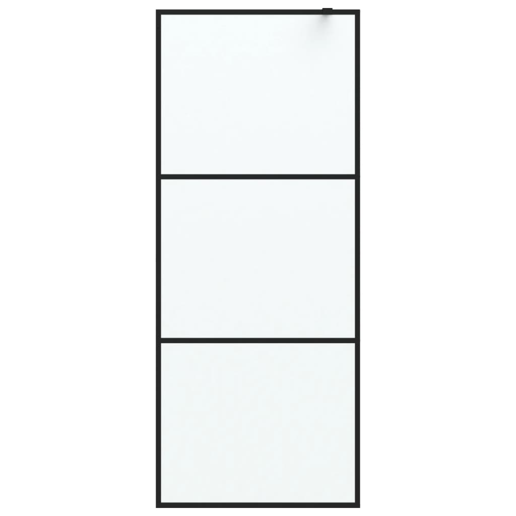 Inloopdouchewand 80x195 cm mat ESG-glas zwart is nu te koop bij PeponiXL, paradijselijk wonen!