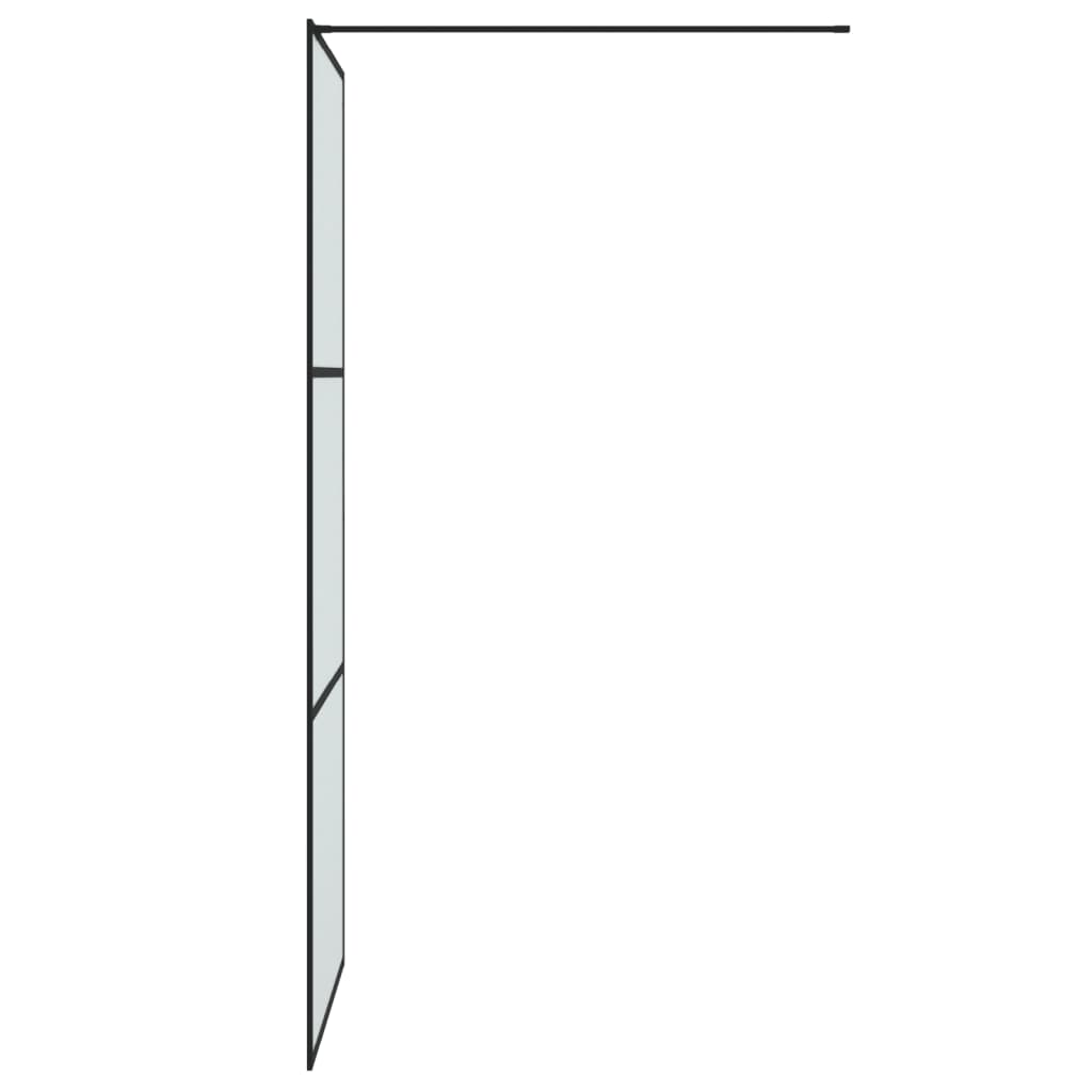 Inloopdouchewand 80x195 cm mat ESG-glas zwart is nu te koop bij PeponiXL, paradijselijk wonen!
