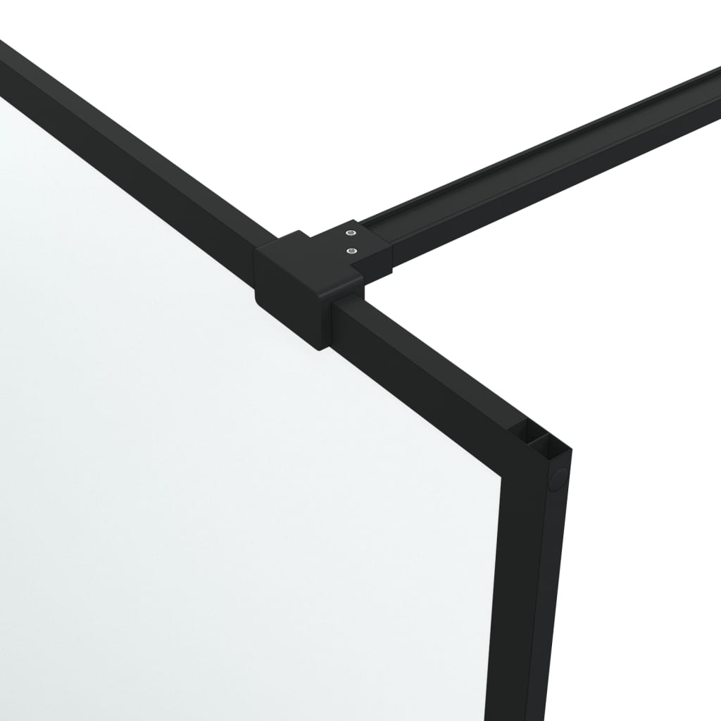 Inloopdouchewand 90x195 cm mat ESG-glas zwart is nu te koop bij PeponiXL, paradijselijk wonen!