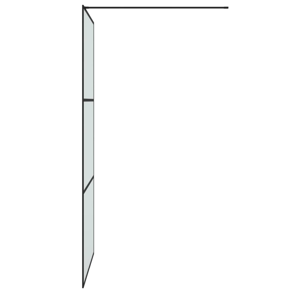 Inloopdouchewand 100x195 cm mat ESG-glas zwart is nu te koop bij PeponiXL, paradijselijk wonen!