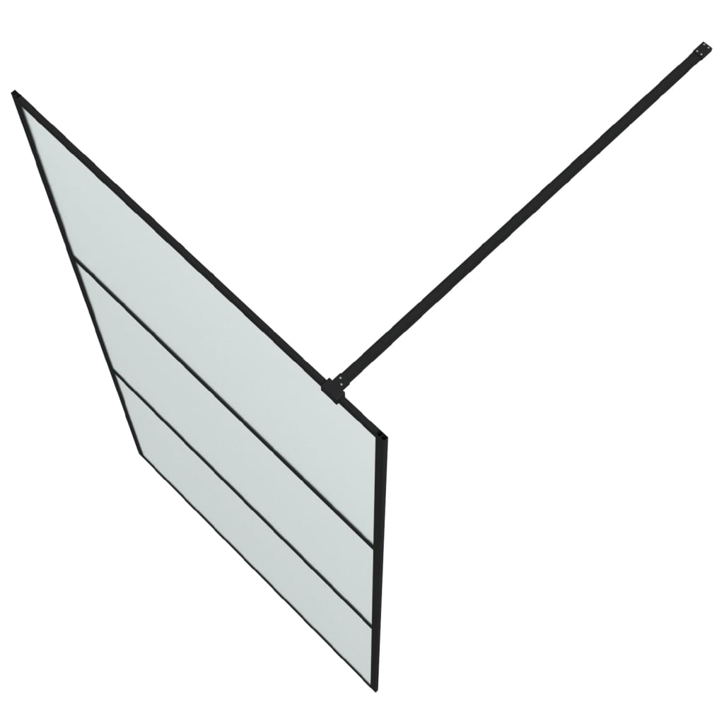 Inloopdouchewand 100x195 cm mat ESG-glas zwart is nu te koop bij PeponiXL, paradijselijk wonen!