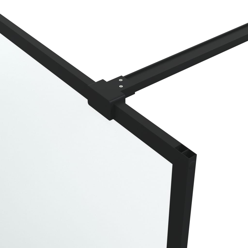 Inloopdouchewand 100x195 cm mat ESG-glas zwart is nu te koop bij PeponiXL, paradijselijk wonen!