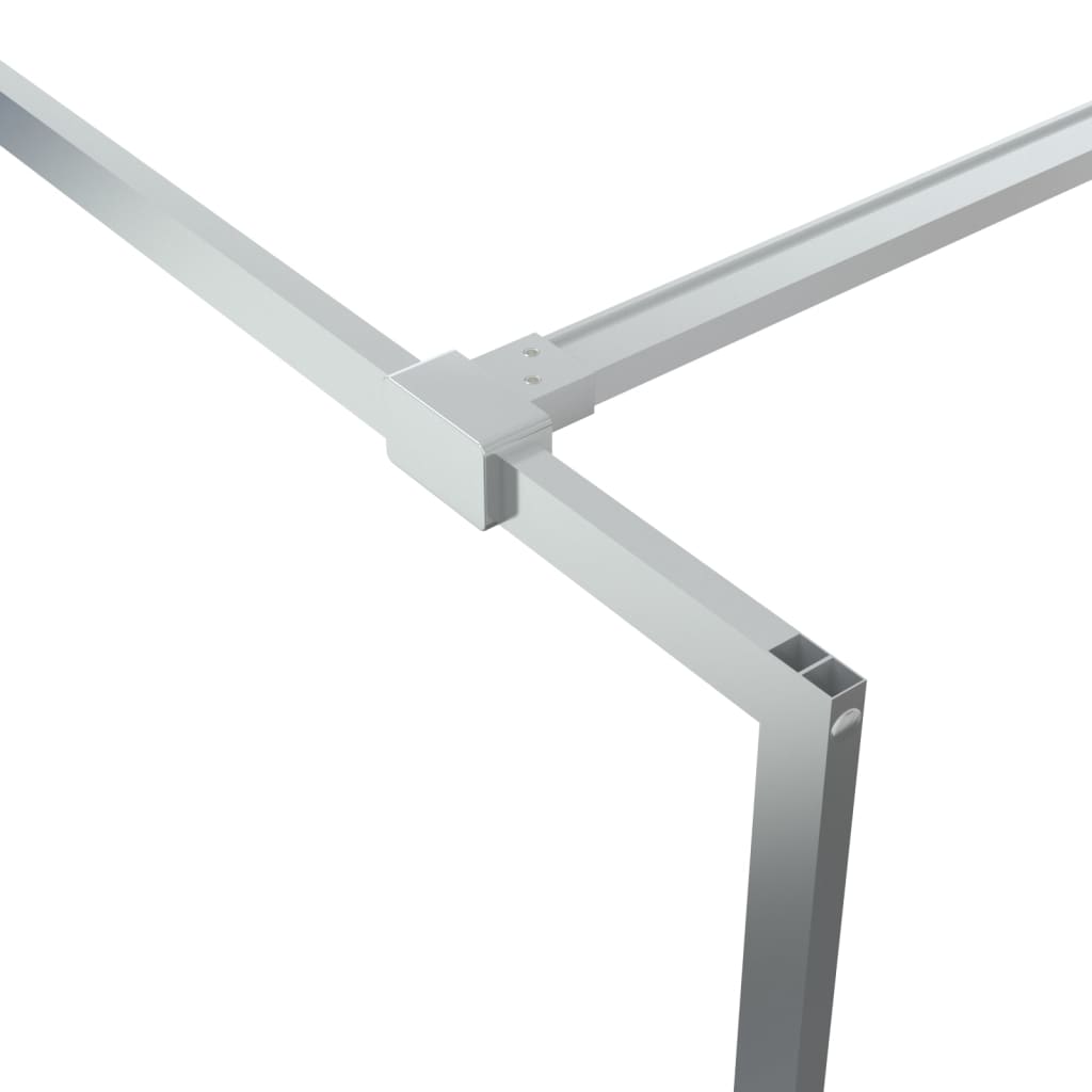 Inloopdouchewand 140x195 cm transparant ESG-glas zilverkleurig is nu te koop bij PeponiXL, paradijselijk wonen!