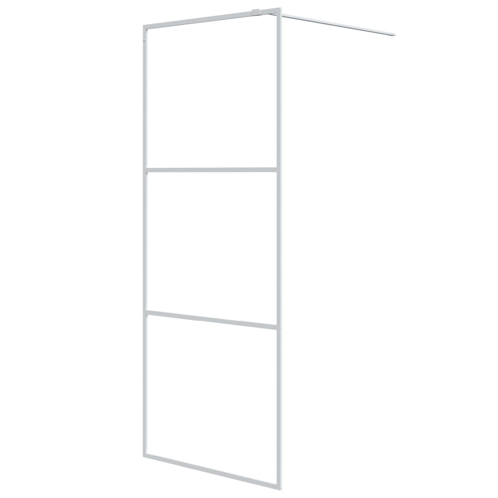 Inloopdouchewand 80x195 cm transparant ESG-glas wit is nu te koop bij PeponiXL, paradijselijk wonen!