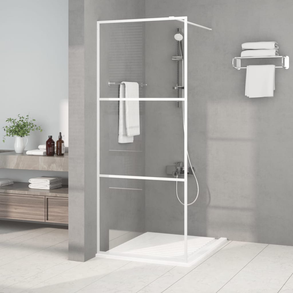 Inloopdouchewand 80x195 cm transparant ESG-glas wit is nu te koop bij PeponiXL, paradijselijk wonen!