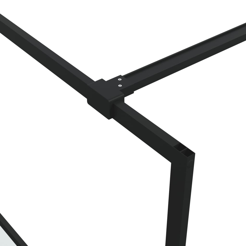 Inloopdouchewand 140x195 cm halfmat ESG-glas zwart is nu te koop bij PeponiXL, paradijselijk wonen!