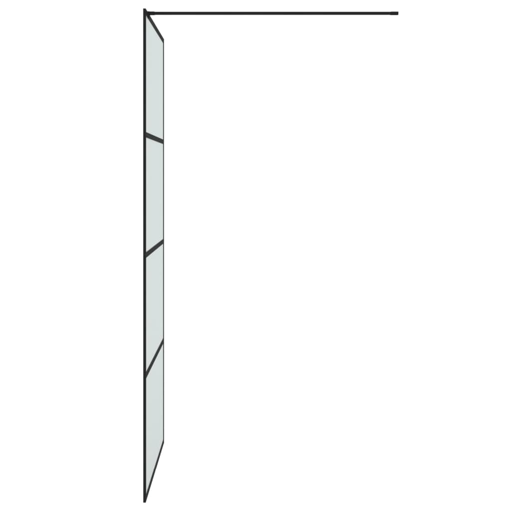 Inloopdouchewand 100x195 cm mat ESG-glas zwart is nu te koop bij PeponiXL, paradijselijk wonen!