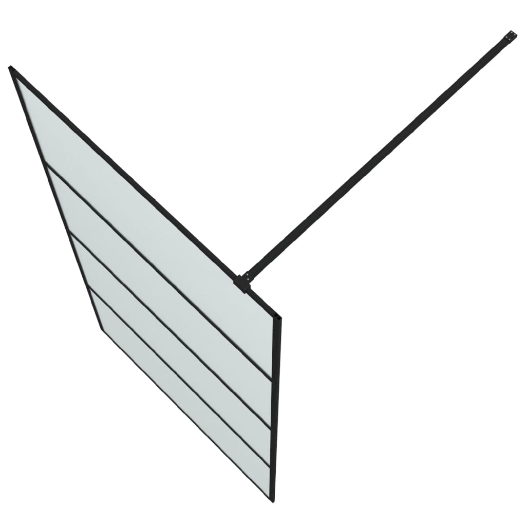 Inloopdouchewand 100x195 cm mat ESG-glas zwart is nu te koop bij PeponiXL, paradijselijk wonen!