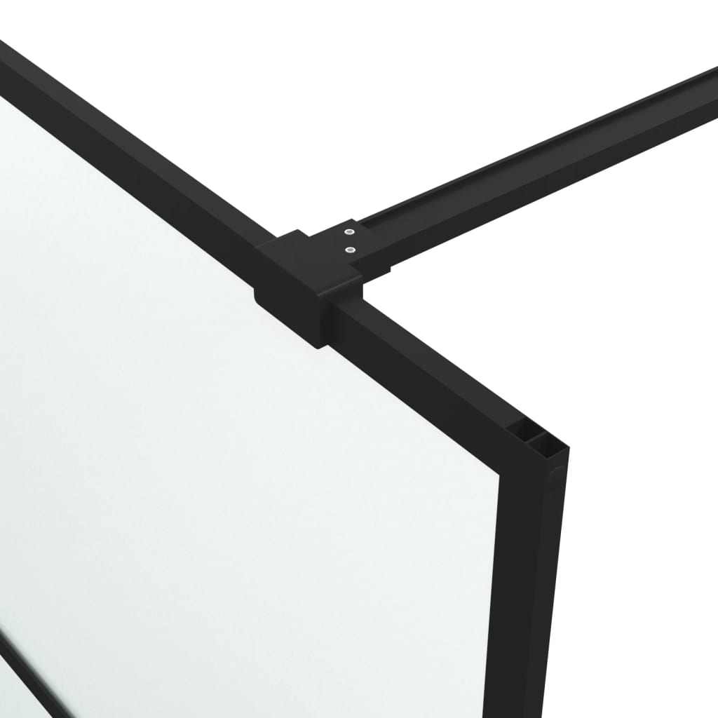 Inloopdouchewand 100x195 cm mat ESG-glas zwart is nu te koop bij PeponiXL, paradijselijk wonen!