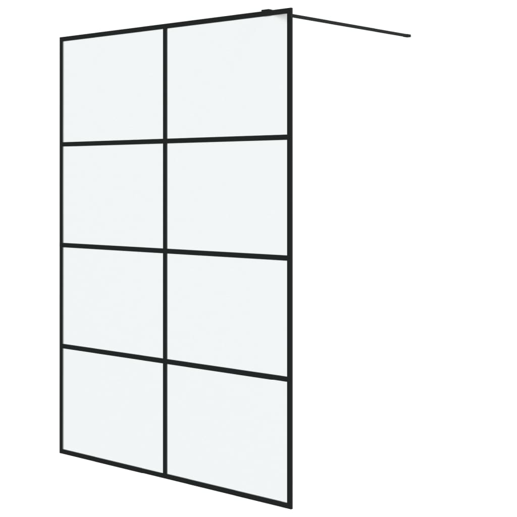 Inloopdouchewand 140x195 cm mat ESG-glas zwart is nu te koop bij PeponiXL, paradijselijk wonen!