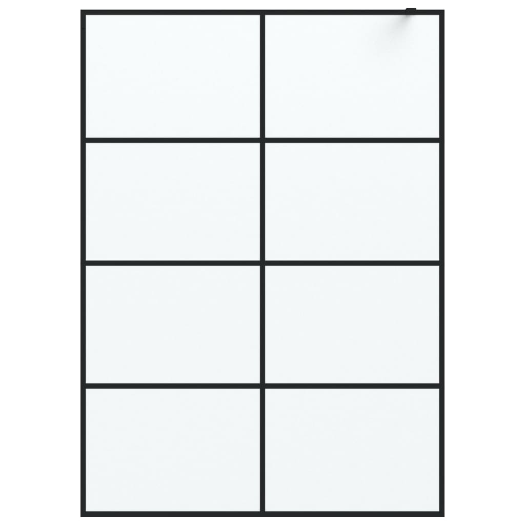 Inloopdouchewand 140x195 cm mat ESG-glas zwart is nu te koop bij PeponiXL, paradijselijk wonen!