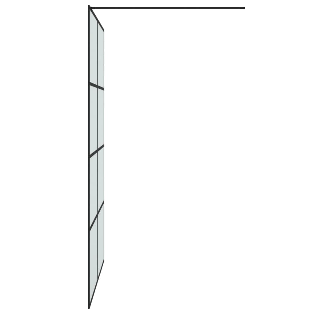 Inloopdouchewand 140x195 cm mat ESG-glas zwart is nu te koop bij PeponiXL, paradijselijk wonen!