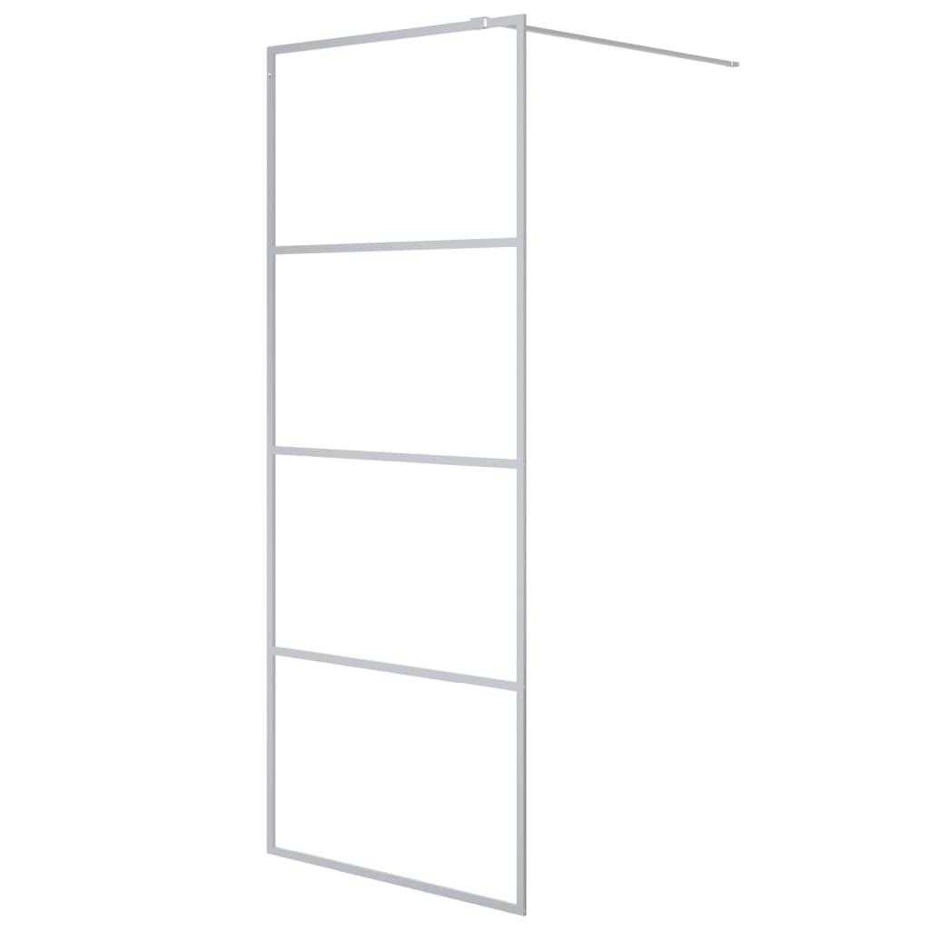Inloopdouchewand 80x195 cm transparant ESG-glas zilverkleurig is nu te koop bij PeponiXL, paradijselijk wonen!