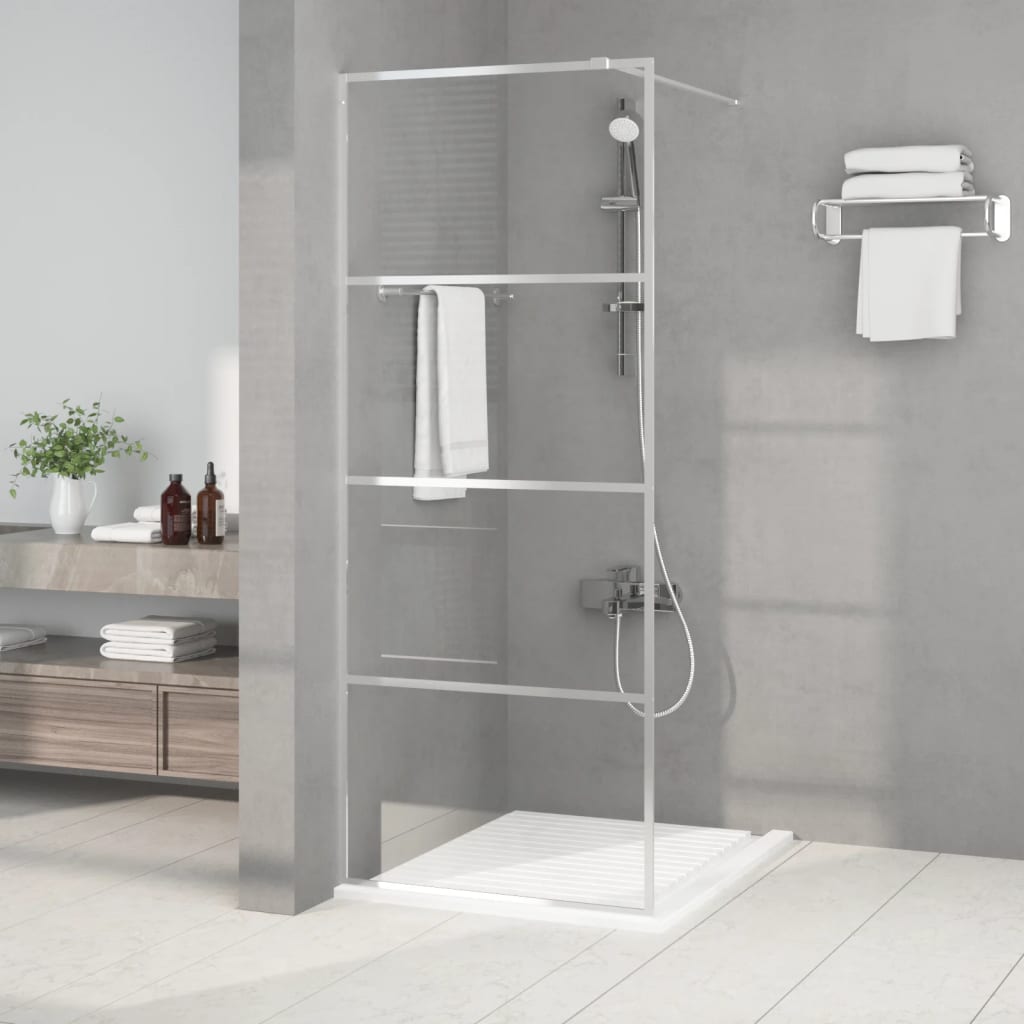 Inloopdouchewand 80x195 cm transparant ESG-glas zilverkleurig is nu te koop bij PeponiXL, paradijselijk wonen!