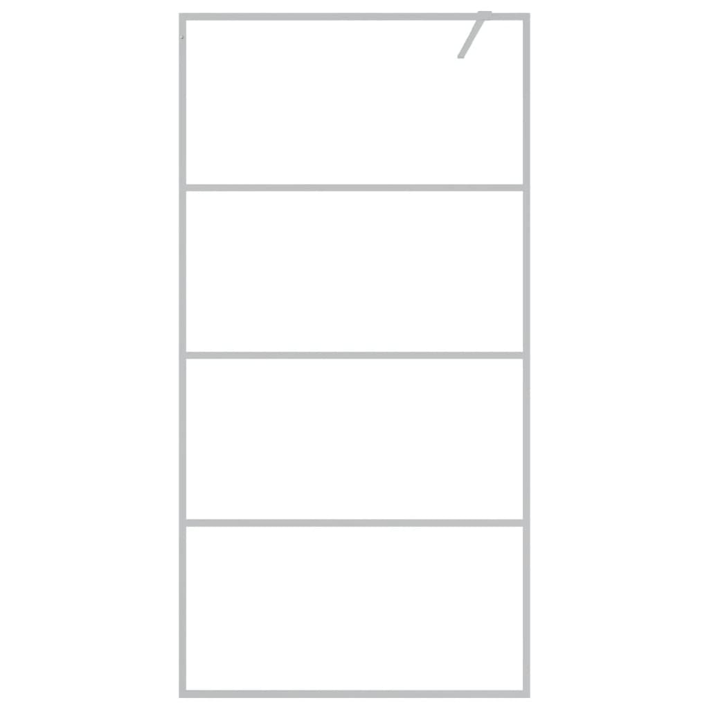 Inloopdouchewand 100x195 cm transparant ESG-glas zilverkleurig is nu te koop bij PeponiXL, paradijselijk wonen!