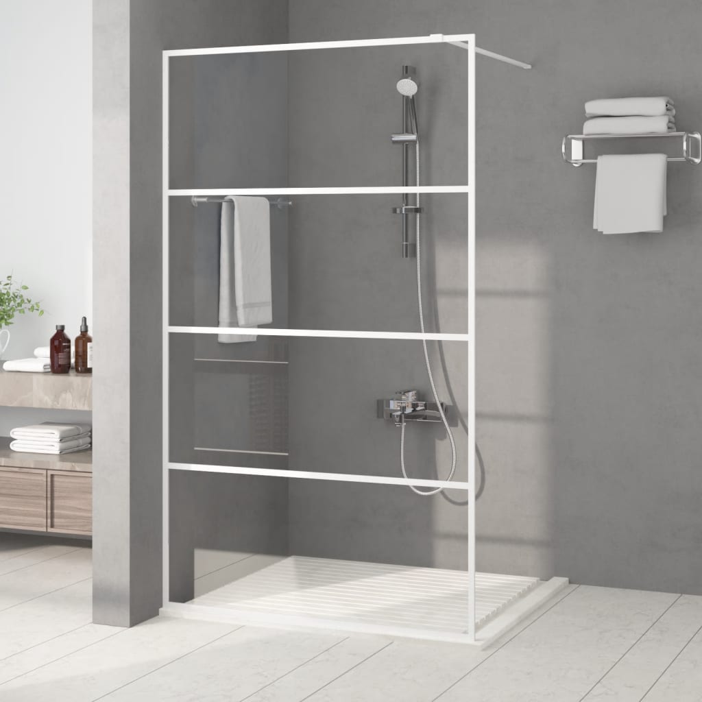 Inloopdouchewand 115x195 cm transparant ESG-glas wit is nu te koop bij PeponiXL, paradijselijk wonen!