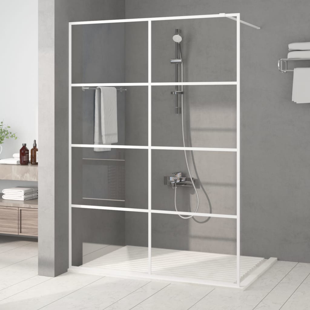Inloopdouchewand 140x195 cm transparant ESG-glas wit is nu te koop bij PeponiXL, paradijselijk wonen!