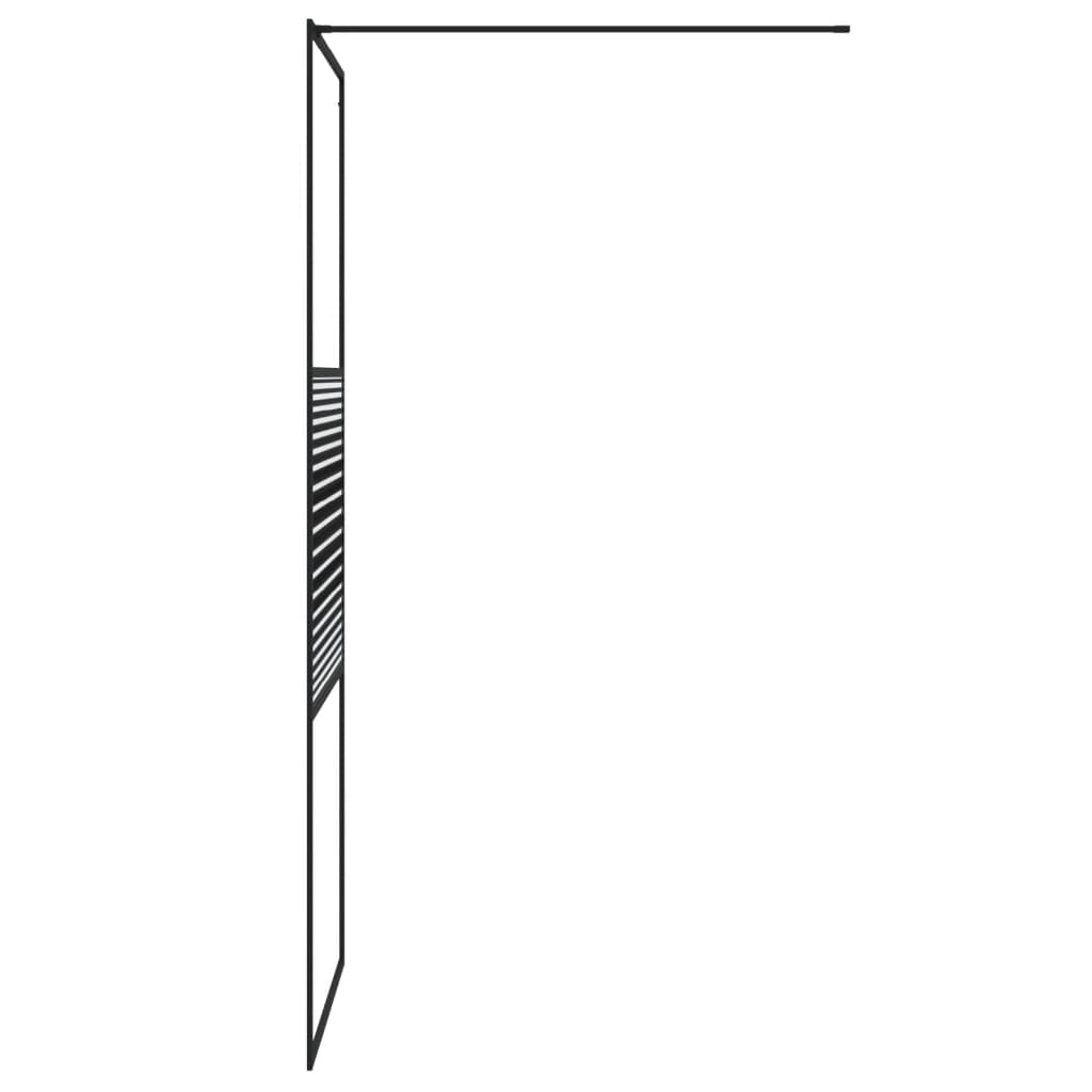 Inloopdouchewand 80x195 cm transparant ESG-glas zwart is nu te koop bij PeponiXL, paradijselijk wonen!