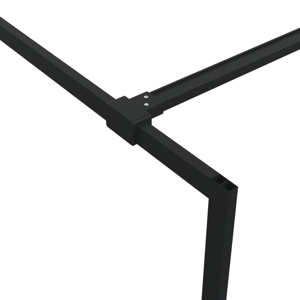 Inloopdouchewand 80x195 cm transparant ESG-glas zwart is nu te koop bij PeponiXL, paradijselijk wonen!