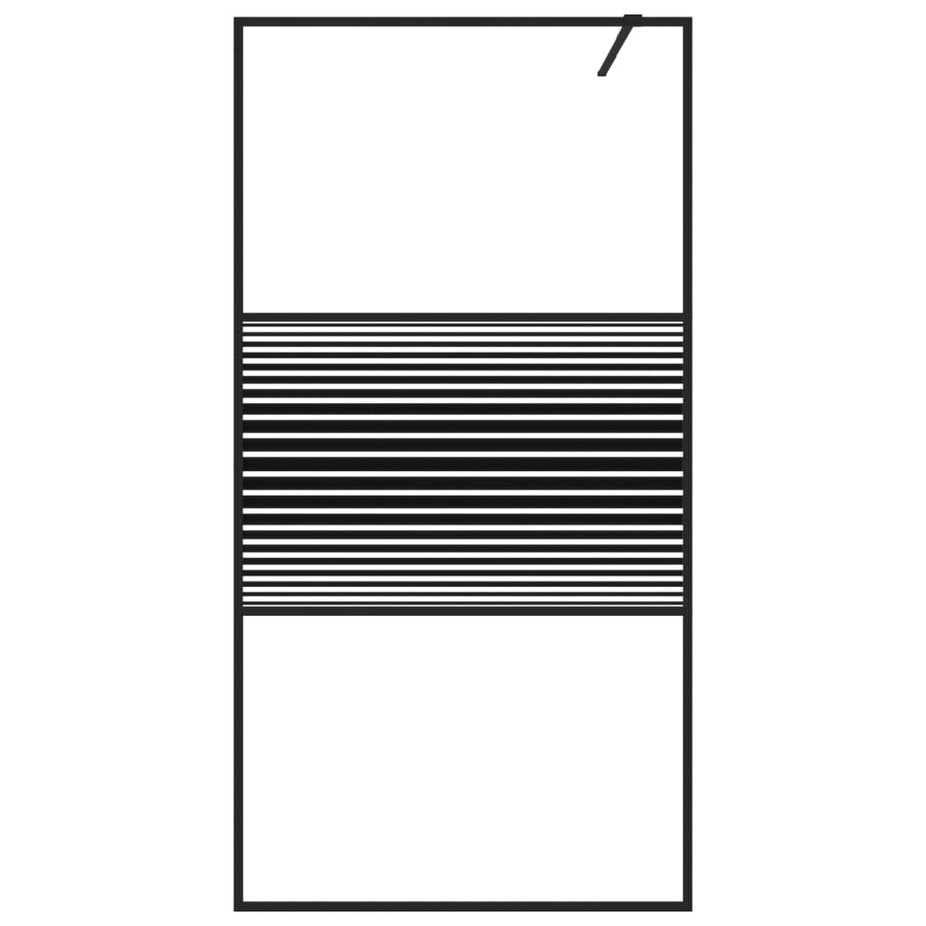 Inloopdouchewand 100x195 cm transparant ESG-glas zwart is nu te koop bij PeponiXL, paradijselijk wonen!