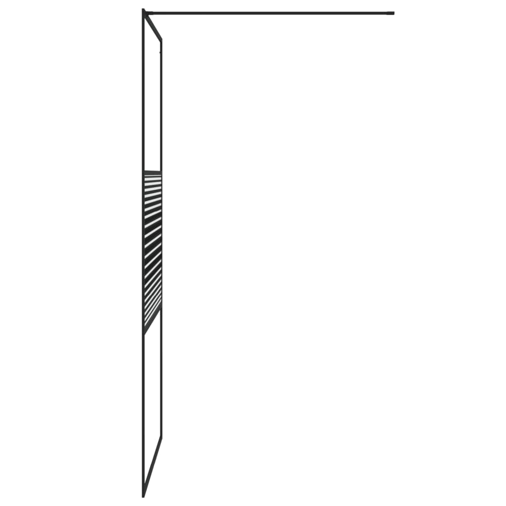 Inloopdouchewand 100x195 cm transparant ESG-glas zwart is nu te koop bij PeponiXL, paradijselijk wonen!