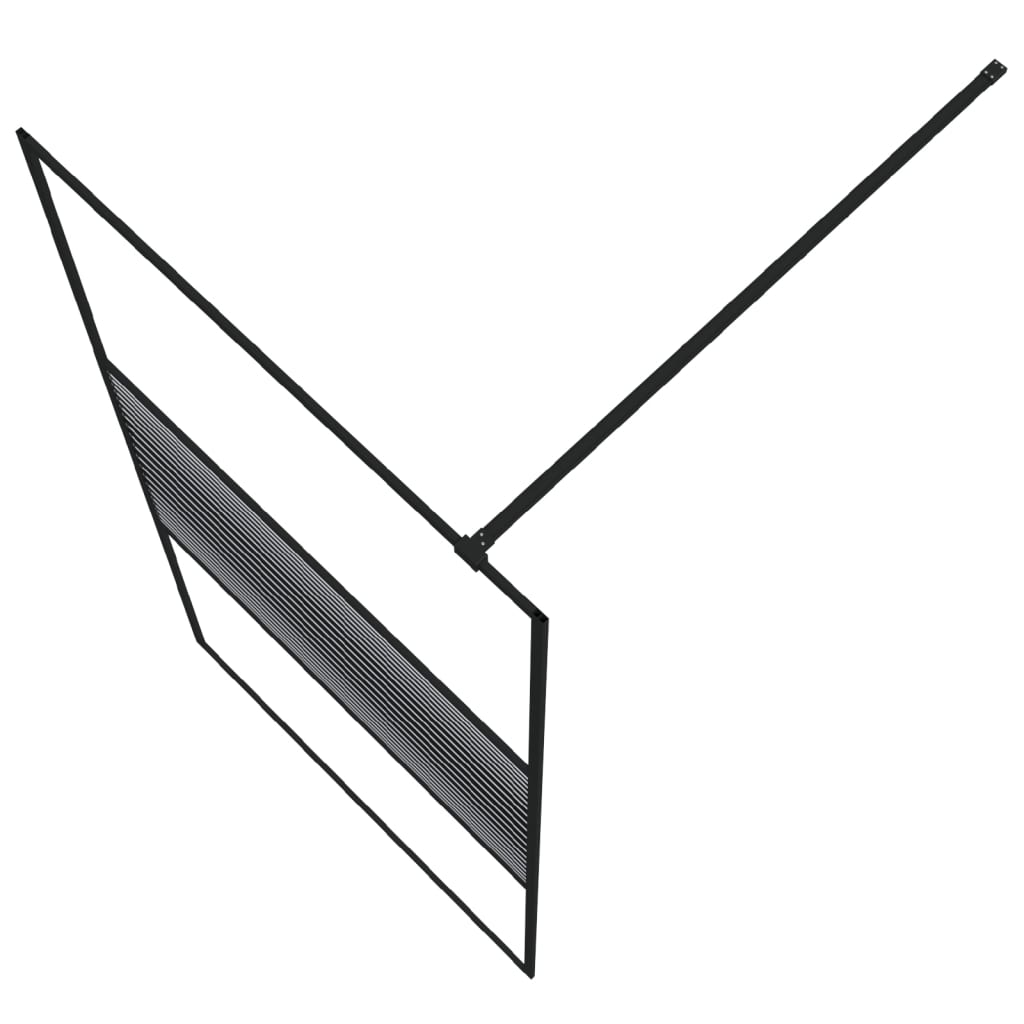 Inloopdouchewand 100x195 cm transparant ESG-glas zwart is nu te koop bij PeponiXL, paradijselijk wonen!
