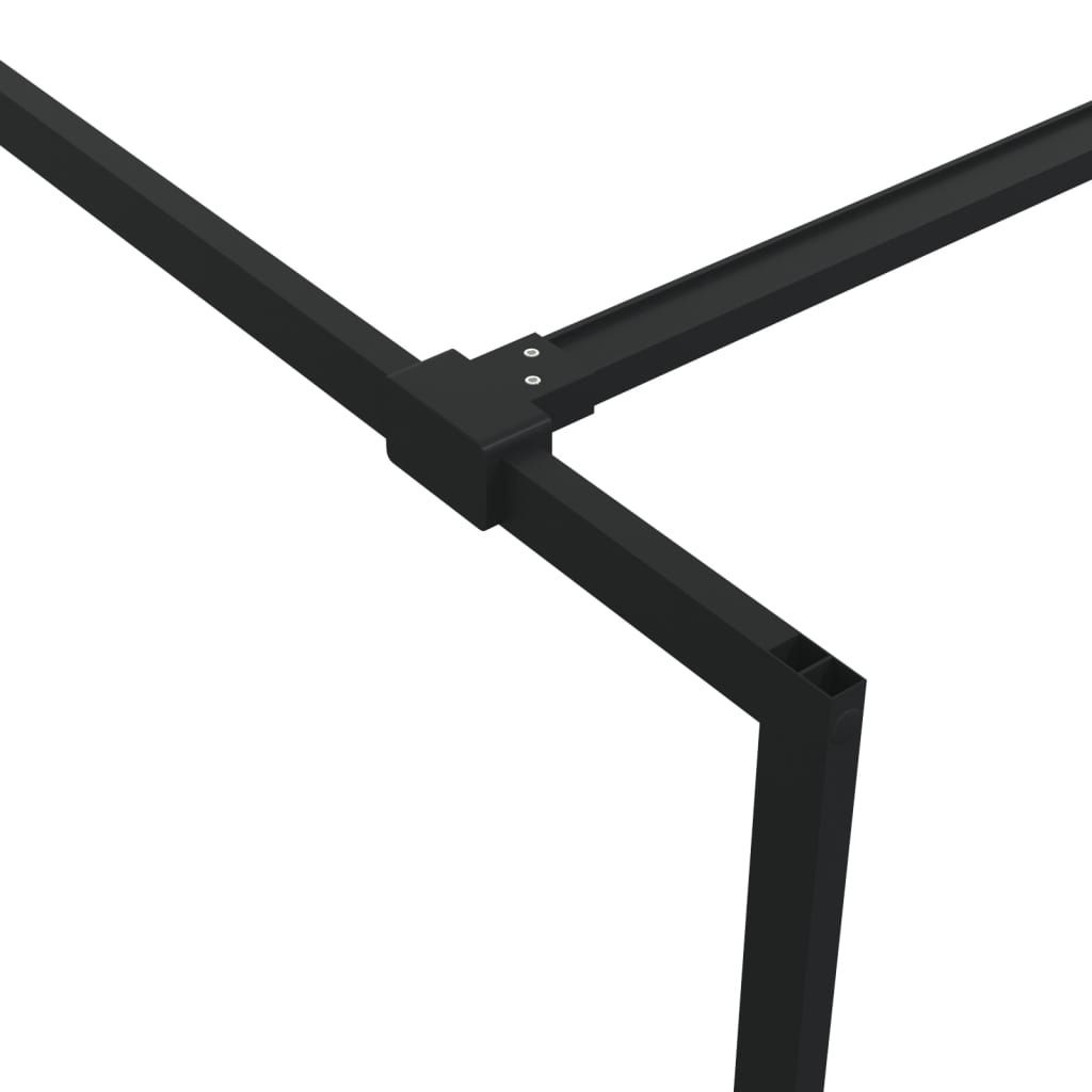 Inloopdouchewand 100x195 cm transparant ESG-glas zwart is nu te koop bij PeponiXL, paradijselijk wonen!