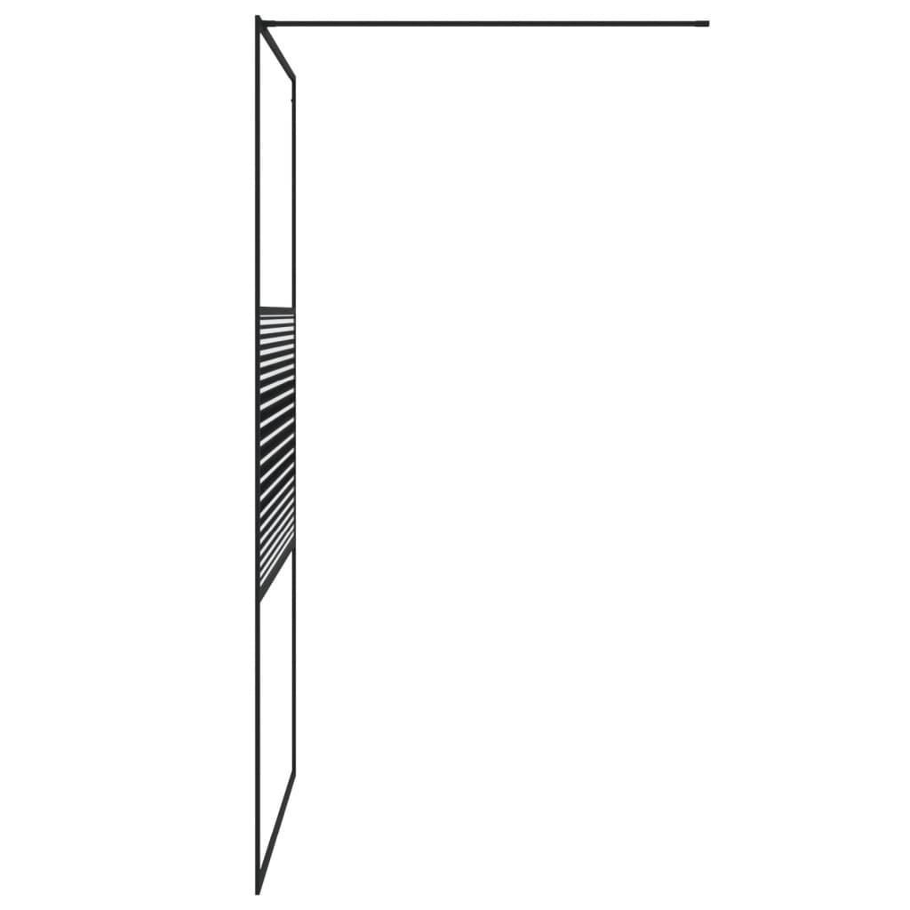Inloopdouchewand 115x195 cm transparant ESG-glas zwart is nu te koop bij PeponiXL, paradijselijk wonen!