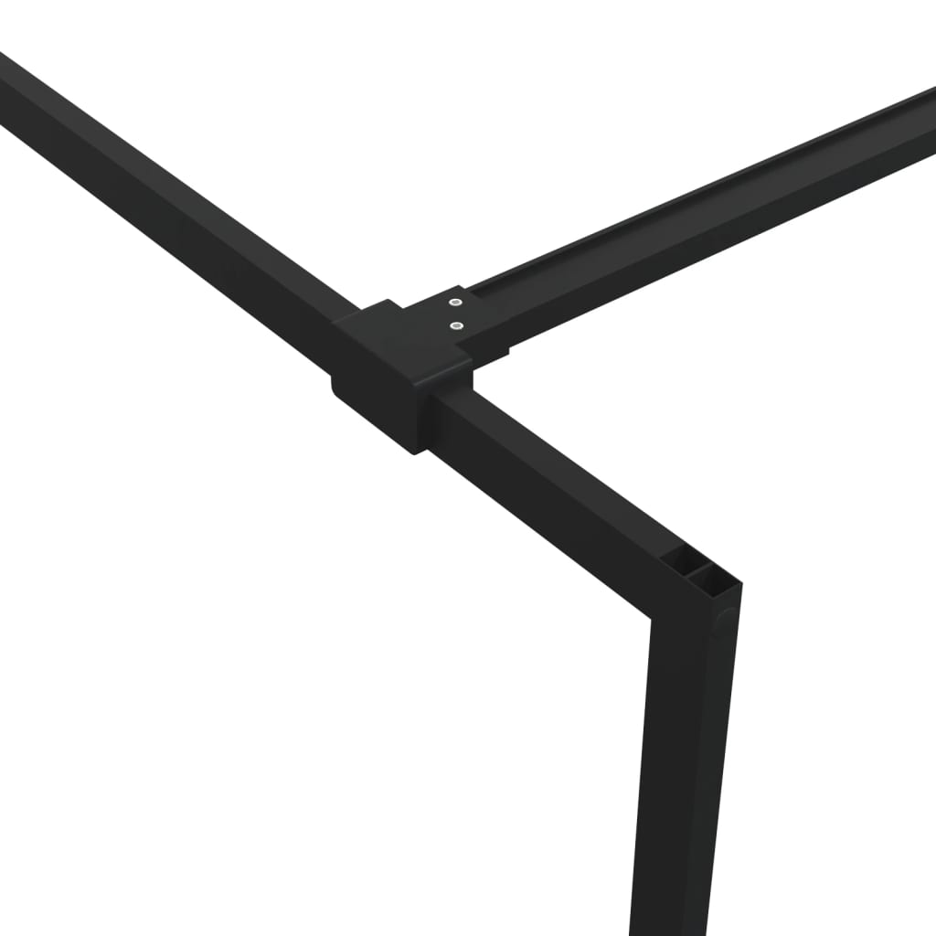 Inloopdouchewand 115x195 cm transparant ESG-glas zwart is nu te koop bij PeponiXL, paradijselijk wonen!