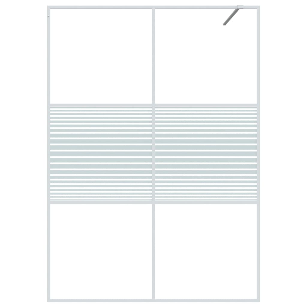 Inloopdouchewand 140x195 cm transparant ESG-glas wit is nu te koop bij PeponiXL, paradijselijk wonen!