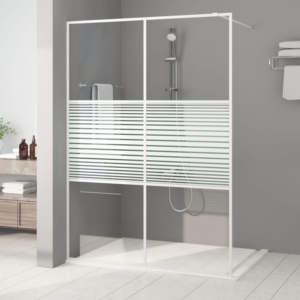 Inloopdouchewand 140x195 cm transparant ESG-glas wit is nu te koop bij PeponiXL, paradijselijk wonen!