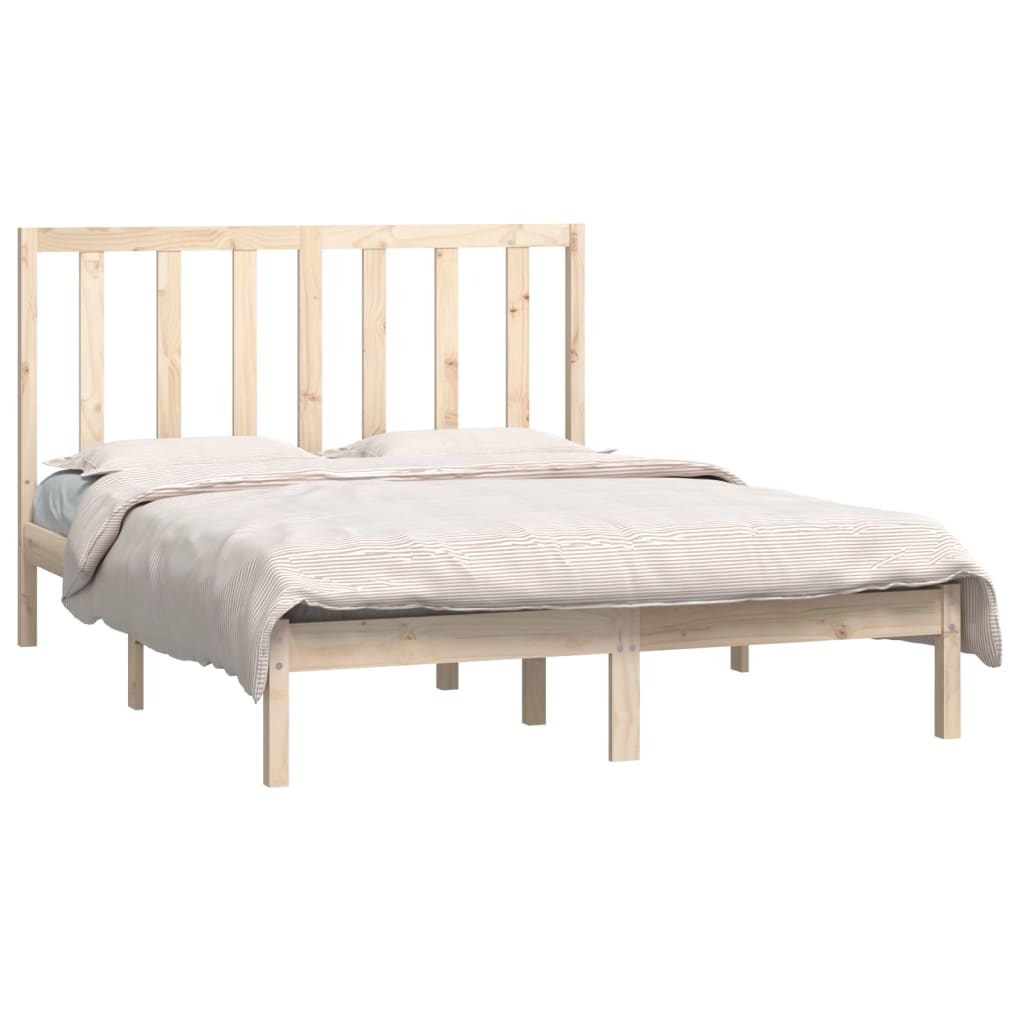 Bedframe zonder matras massief grenenhout 135x190 cm is nu te koop bij PeponiXL, paradijselijk wonen!