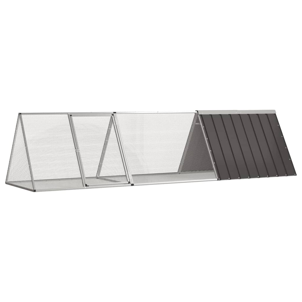 Konijnenkooi Antraciet 302,5x80,5x71 cm Gegalvaniseerd Staal is nu te koop bij PeponiXL, paradijselijk wonen!