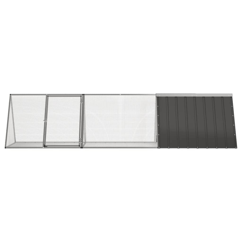 Konijnenkooi Antraciet 302,5x80,5x71 cm Gegalvaniseerd Staal is nu te koop bij PeponiXL, paradijselijk wonen!
