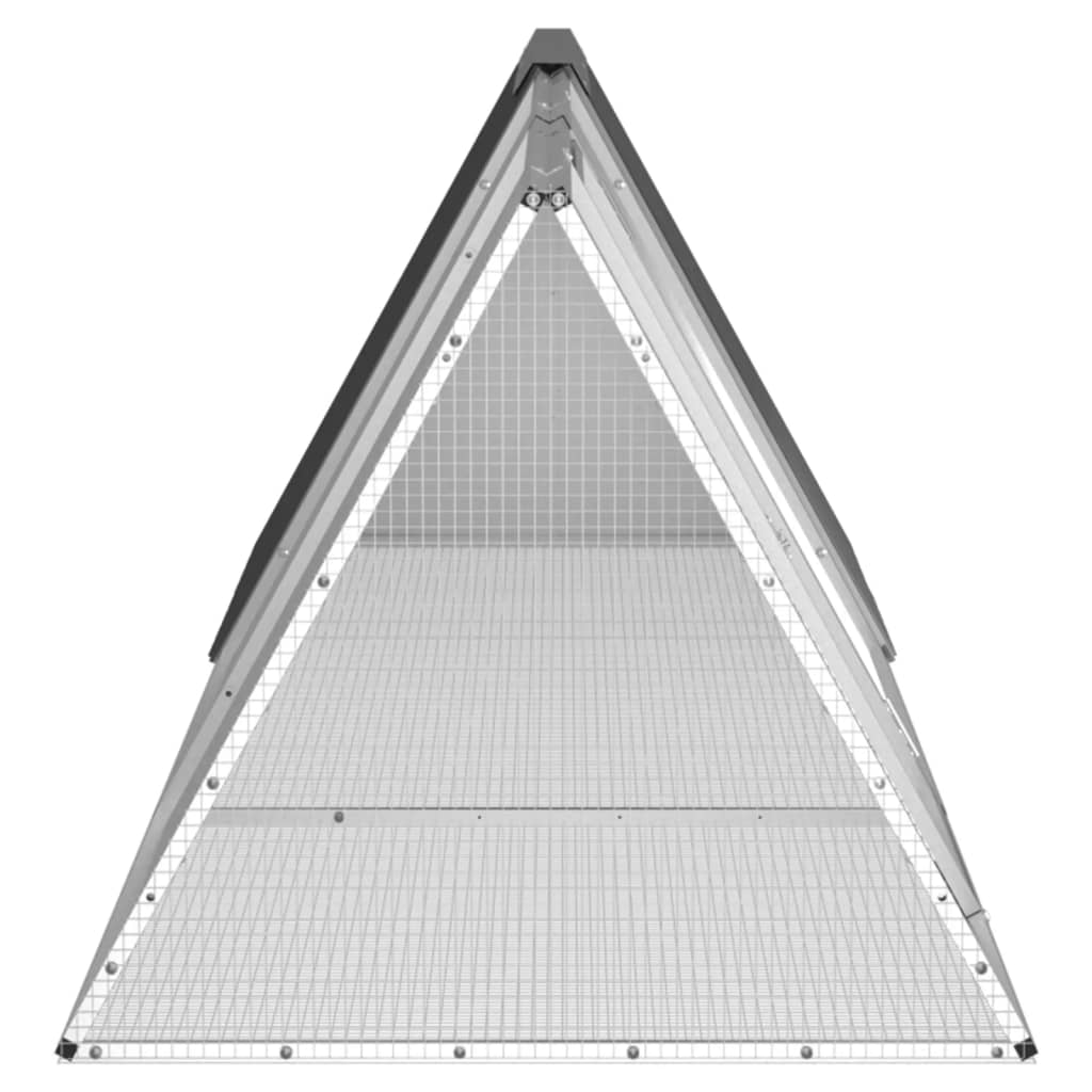 Konijnenkooi Antraciet 302,5x80,5x71 cm Gegalvaniseerd Staal is nu te koop bij PeponiXL, paradijselijk wonen!