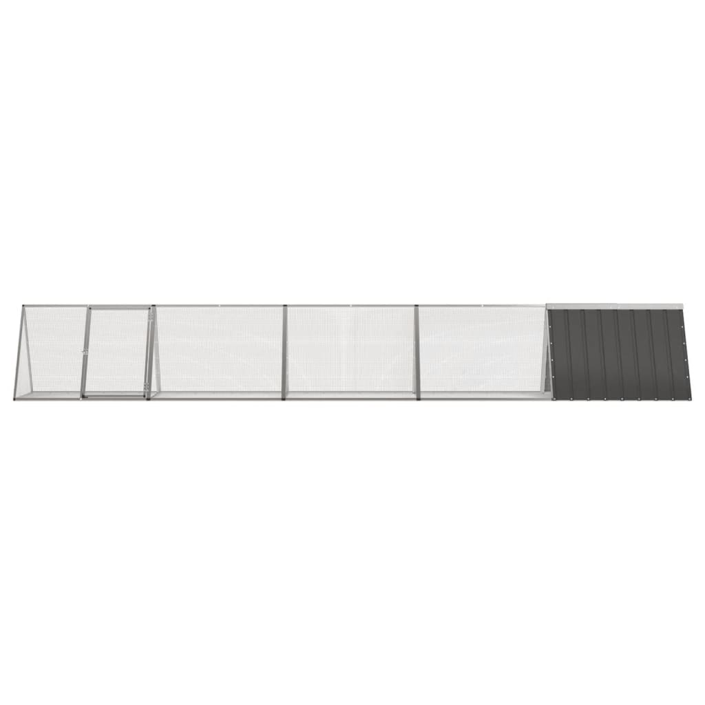 Konijnenhok 504,5x80,5x71 cm gegalvaniseerd staal antraciet is nu te koop bij PeponiXL, paradijselijk wonen!