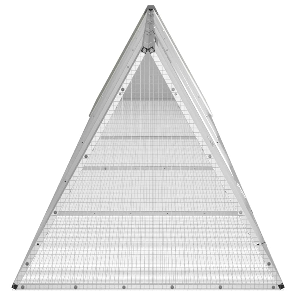 Konijnenhok 504,5x80,5x71 cm gegalvaniseerd staal grijs is nu te koop bij PeponiXL, paradijselijk wonen!